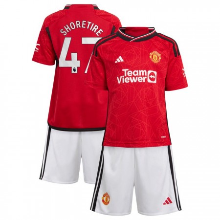 Maglia Manchester United Shoretire 47 Bambino Prima Divisa 2023-24